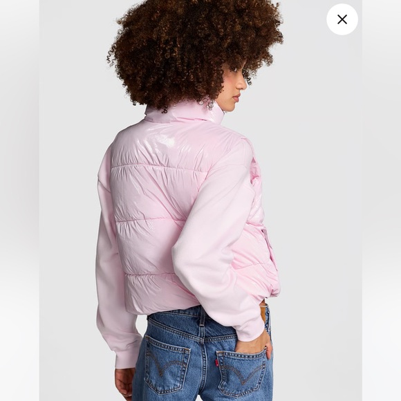 NWT PINK Victoria's Secret pink marshamallow puffer vest - Picture 3 of 5